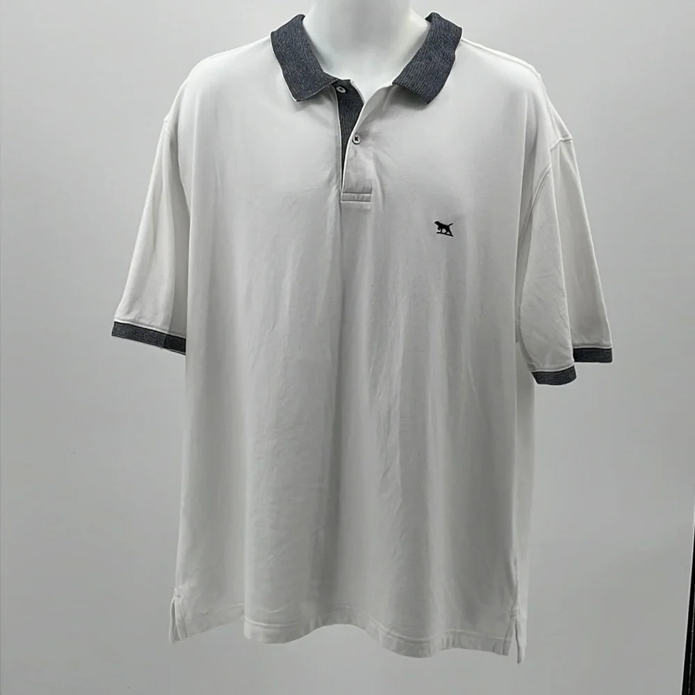 Rodd & Gunn New Haven Sports Fit Polo in White & Navy - Size 3XL